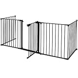 【Frei stehen oder Wandmontage】Das Kindergitter kann frei stehen oder an der Wand verankert werden. Die Befestigung des Treppengitters erfolgt super einfach per Wandmontage.