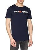 camisetas chica marca  JACK & JONES Jjecorp Logo tee SS Crew Neck Noos Camiseta, Azul (Navy Blazer Detail: Slim Fit), X-Large para Hombre