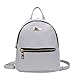 Produktbild Damen Rucksack FORH Schule Rucksack College Backpack PU-Leder Schultertasche Reisetasche Outdoor Mini Daypacks Tasche (Grau)