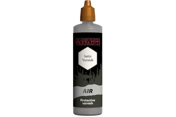 The Army Painter Vernis satiné pour aérographe, flacon compte-gouttes de 100 ml, vernis pour aérographe et peinture de figurines Wargaming, parfait pour les jeux de société de table