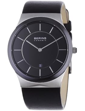 Bering Time Herren-Armbanduhr Slim Ceramic schwarz 32239-447