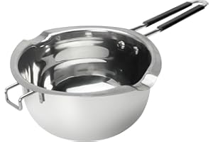 JEMESI Bagnomaria in Acciaio Inox,1200ml Ciotola per Bagnomaria,Universal Double Boiler Beccucci per Far Fondere Cioccolato, Burro, Caramelle, Formaggio