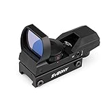 Este visor de puntos rojo y verde con 4 retículas y brillo de 5 niveles ofrece un alivio de la vista ilimitado y paralaje corregido en diferentes condiciones de luz