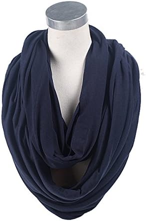 Soft Cotton Blend Infinity Tube Loop Jersey Scarf Solid Color Circle Snood Wrap