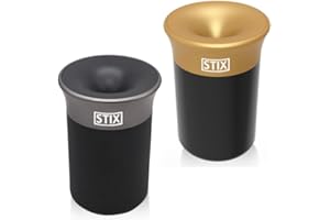 STIX - Cup Car Ashtray (Set of 2) Compatible with IQOS Iluma Prime One Terea, Duo 3 Heets, GLO Neo Tobacco Sticks - Gold + Grey
