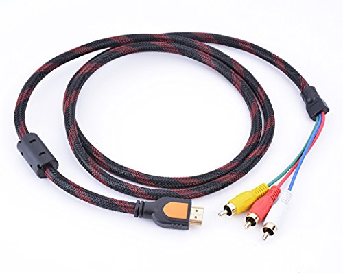 Foxnovo® 5 Feet HDMI Male to 3RCA 3 RCA Video Audio AV Cable - 2