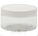 25 x 150mL Clear COSMETIC PLASTIC PET SQUAT JARS w/ WHITE SCREW LIDS for Creams/Liquids/Make Up/Travel/Oils