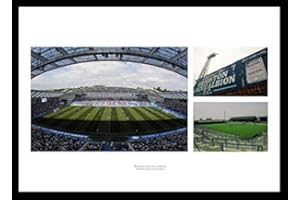 HOME OF LEGENDS Brighton & Hove Albion Stadiums Past and Present Framed Photo Memorabilia