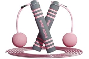 eBoutik - Ropeless Skipping Balls for Fitness Workout - Adjustable Tangle-free Weighted Jump handles