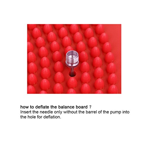 34cm 35cm Ballsitzkissen inkl. Pumpe von 9 Farbe (Schwarz, Blau, Grün, Orange, Rot, Turkis, Rosa, Pink und Lila), TRIDEER Anti-Burst Sitzballkissen / Balance Board / Balance Kissen / Wackelbrett für Fitness, Yoga und Physical Therapy, für Damen Herren - 8