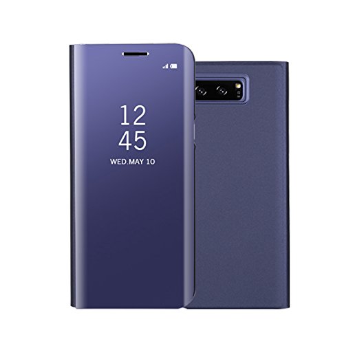 Samsung Galaxy Note 8 espejo Funda de espejo Flip Case  Espejo Reflexi  n Brillante Ultra fino duro Anti-Scratch de para Samsung Galaxy Note 8 P  rpura 