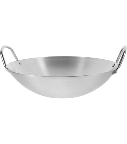 JADE TEMPLE Wok Hot Pot Inox 34 Cm Avec Couvercle Verre Et Séparateur - Double Usage Fondue & Wok