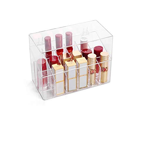 Preisvergleich Produktbild FUNXS Staubschutz Desktop Lippenstift Aufbewahrungsbox Mehrfarbige Kosmetik Lippenstiftregal Aufbewahrung Finishing Kosmetikbox (Size : 18 * 19 * 13CM)