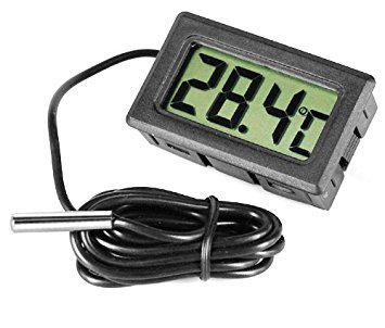 Keine GadgetpoolUK Digital Kühlschrank Gefrierschrank Thermometer Temperatur Monitor, Stahl, schwarz
