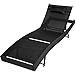 Produktbild TecTake Polyrattan Sonnenliege Gartenliege Rattan Garten Liege Gartenmöbel mit Kissen - Diverse Farben - (Schwarz | Nr. 402057)