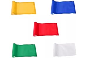 GCROET Golf Flagsticks for Indoor Outdoor, Mini Flags,Putting Flags,Nylon Flag Putting Green Flag Training Hole Pole Cup Banner 18x12cm 5PCS,Great for Backyard Family Games