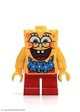LEGO SpongeBob Schwammkopf: Minifigur SpongeBob mit blauer Kette - Blue Lei (aus Bausatz 3818 - Bikini Bottom) - LEGO