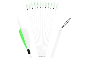 ‎WOLFMAN wolfman 32 Zoll Carbonpfeile für Bogenschießen 500 Spine Carbon Pfeile Carbon Jagdpfeile mit 3 Zoll Plastikfeder Carbon Arrows für Pfeil Bogen Recurvebogen Compoundbogen