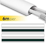 Qualità Premium: i cavi sono realizzati in PVC di alta qualità, flessibile e resistente, possono essere verniciabili in base al colore della parete, perfettamente abbinati all'arredamento, ideali per nascondere cavi di alimentazione TV da parete, cavi per altoparlanti e cavi telefonici ecc. in casa e in ufficio