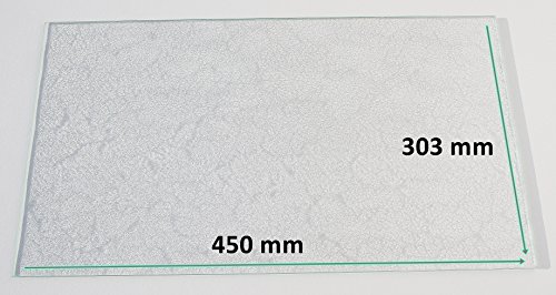 Khlschrank Einlegeboden / Glasplatte / Gemsefach  Strukturglas 4 mm dick  450 mm x 303 mm - Direkt vom Glasereifachbetrieb!!!