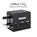 Produktbild DEFWAY Universal Reiseadapter mit Dual USB Ladegerät für UK EU USA AUS über 150 Länder