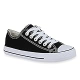  Stiefelparadies Damen Sneakers Sportschuhe Schnürer Schuhe 53130 Schwarz Cabanas Ambler 42 Flandell