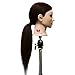 Neverland 23 inch Long 100% Hair Practice Mannequin Manikin Training Head with Clamp Medium Brown UK Stock