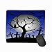 Produktbild Non-Slip Thick Rubber Large Mousepad 11.81 X 9.84 Inch Happy Halloween Tree Bats owl Gravestone Decoration Full Moon Little