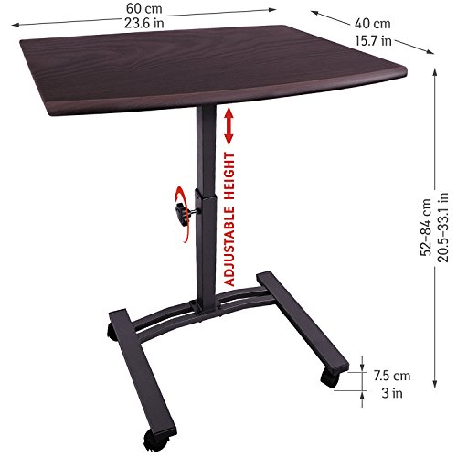 Tatkraft Salute Laptoptisch mit 4 Räder mit Anschlag MF Stahl - 2