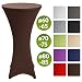 Produktbild Beautissu Stretch Stehtisch Husse Stella für Bistrotisch Ø 70-75 cm Elegante Stretch-Husse Braun als Tisch-Überzug