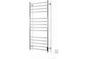 Manissa Siena Electric Stainless Steel Towel Rail H1000mm W500mm Mirror Polished Finish Electric Heated Towel Radiator