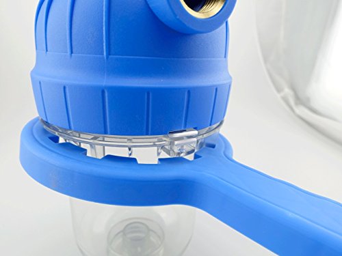 GPV10M1″. Vorfilter für Hauswasserwerk, Garten Pumpen, Wasserfilter Anschlussgewinde 1 Zoll, Filtereinsatz 10 Zoll (25,4cm), Schmutzfilter Sandfilter, 5000 l/h Pumpenvorfilter, NEUHEIT: Doppel O-Ring Dichtung. - 4