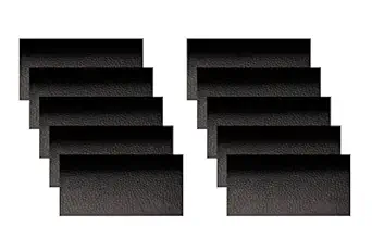 Wocst Leather Repair Patch, 4x8 Inch Leather Adhesive Kit for Couch Furniture Sofas Car Seats Hand Bags Jackets (Black) -10 Pieces