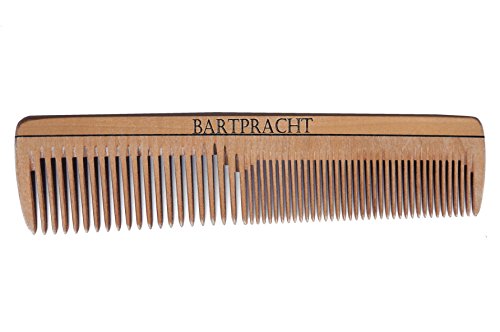 Bartpracht Bartkamm | Holzkamm (16cm) | Handgefertigt | Antistatisch | Taschenkamm | Premium Bartpracht Qualität | Naturprodukt | Made in Germany - 3