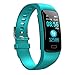 Produktbild Smart Watch,Janly Blutdruck Stopp Uhr Monitor Fitness Tracker Heart Rate Sport Armband (Mintgrün)