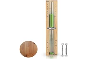 HENGBIRD Hourglass Sauna Timing Accessories Timer 15 Minutes Kitchen Timer Heat Resistant Sauna Hourglass Clock Made of Wood Green Sand