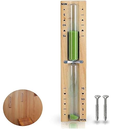 Sablier Minuterie 30 Minutes En Bois - Pour Sauna, Yoga, Méditation, Cuisson - Fixation Murale Ou Posable - Verre Résistant à La Chaleur