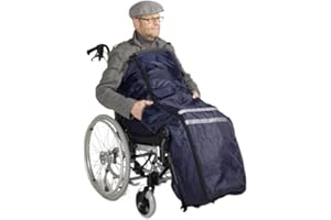 ‎HERO24 HeRo24 Rollstuhlsack Fußsack Schlupfsack Blau mit warmen Innenfutter Webpelz Polyester