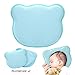 Produktbild Homealexa Babykissen Orthopädisches Babykissen gegen Plattkopf Baby Kissen Baby Pillow zur Vorsorge der Plagiozephalie Babykopfkissen, Kinderkissen inkl. 2 Wechselbare Kopfkissenbezüge (Blau)