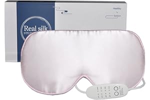 PJYU Maschera Occhi Blefarite in seta, Mascherina Riscaldata Blefarite, Maschere per gli Occhi Riscaldanti Ideali per il Trattamento gli Occhi Secchi, di Occhi Gonfi, Porcili (rosa)