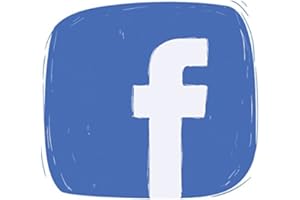 PREMIUMSTICKERS Facebook Social Media Icon Self-adhesive Vinyl Sticker | Car Sticker | Window Decal | Wall Art | Shop Display | Art Decor | Door Signs