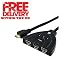 Produktbild Gadget Zone UK HDMI Switcher 3 Anschlüsse 1080P HDMI Schalter Selector vergoldet HD HUB. Smart Bedienung – HDMI Switch 4 K/2 K Aktualisiert, Version Quick button-press-switching Funktion. HDMI Switcher 3 Anschlüsse 1080P HDMI Schalter Selector Vergoldete Stecker HD HUB SWITCH-Anschluss für HDTV PC Projektor PS3 PS4 Xbox Player etc..