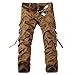 Price comparison product image Cargo Trouser Men~HOSTELLPlus Waist, Men's Cargo Tactical Regular Trouser Multi Army Combat Work Trousers Workwear Pants Sweatpants Tracksuit Jogging Bottoms 28-40 Deep Yellow