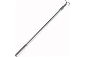 HPERU Window Pole Opener 13-24 Inch Telescopic Loft Ladder with Hook Lightweight Aluminium Alloy for Vertical Blinds, Telescopic Pole