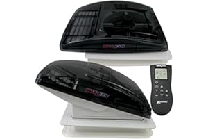 PRO-STYLING DESIGN FOR PERFECTION pro-Styling MAXXFAN Deluxe schwarz getönte Klarglas Dachluke Dachfenster Dachhaube 40x40 cm mit Ventilator