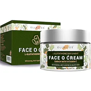 ELIBLISS L-Glutathione Face O Cream for Day - Night Skin Whitening, Anti-Ageing and Glass Skin, Enrich with Vitamin C