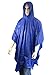 Produktbild robuster Fahrrad-Notfall-Regenponcho Regencape Cape Regenschutz Regen-Cape Regenmantel Regenjacke, blau, mit Kapuze und seitlichen Druckknöpfe
