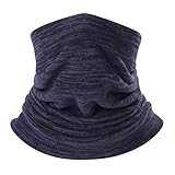 AYPOW Fleece Neck Warmer, Winter Warm Versatile Neck Warmer Extra Long Thick Neck Tube Windproof Balaclava Hood（Royal Blue Color） - Elastic Universal Size