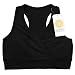 Soft French Terry Nursing Sleep Bra for Maternity / Breastfeeding (Large, Black)