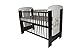 Baby Cot with Teething Rails & Mattress 120 x 60cm Wenge